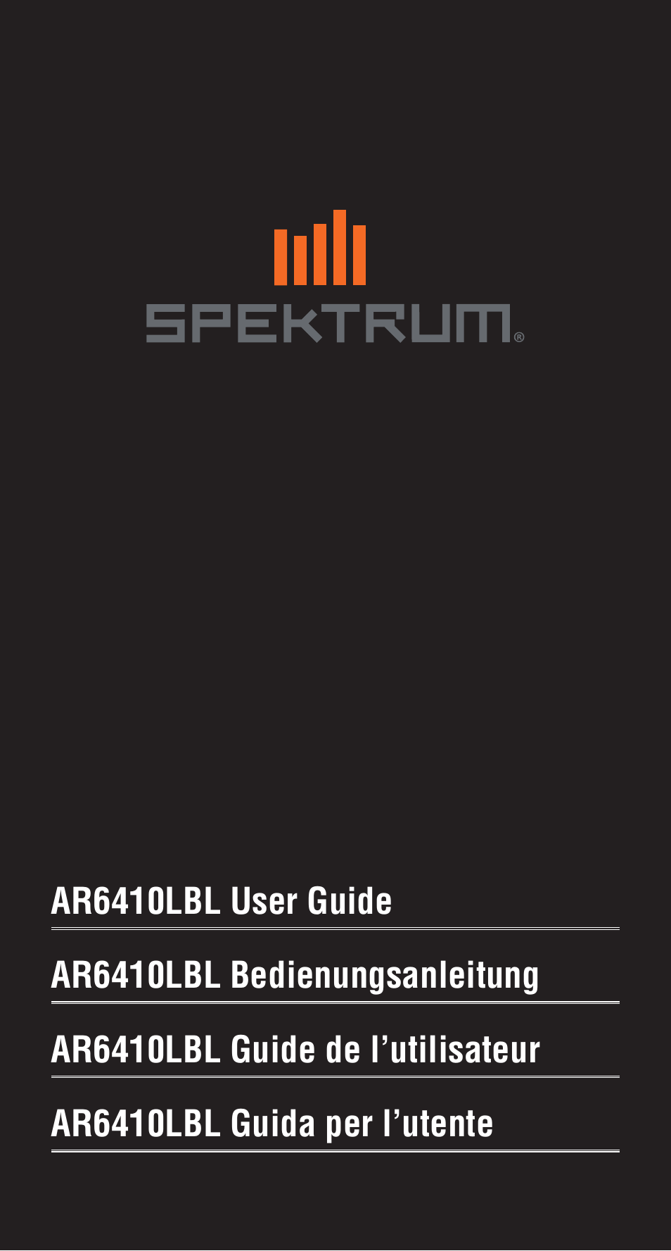 Spektrum SPMAR6410LBL User Manual | 76 pages