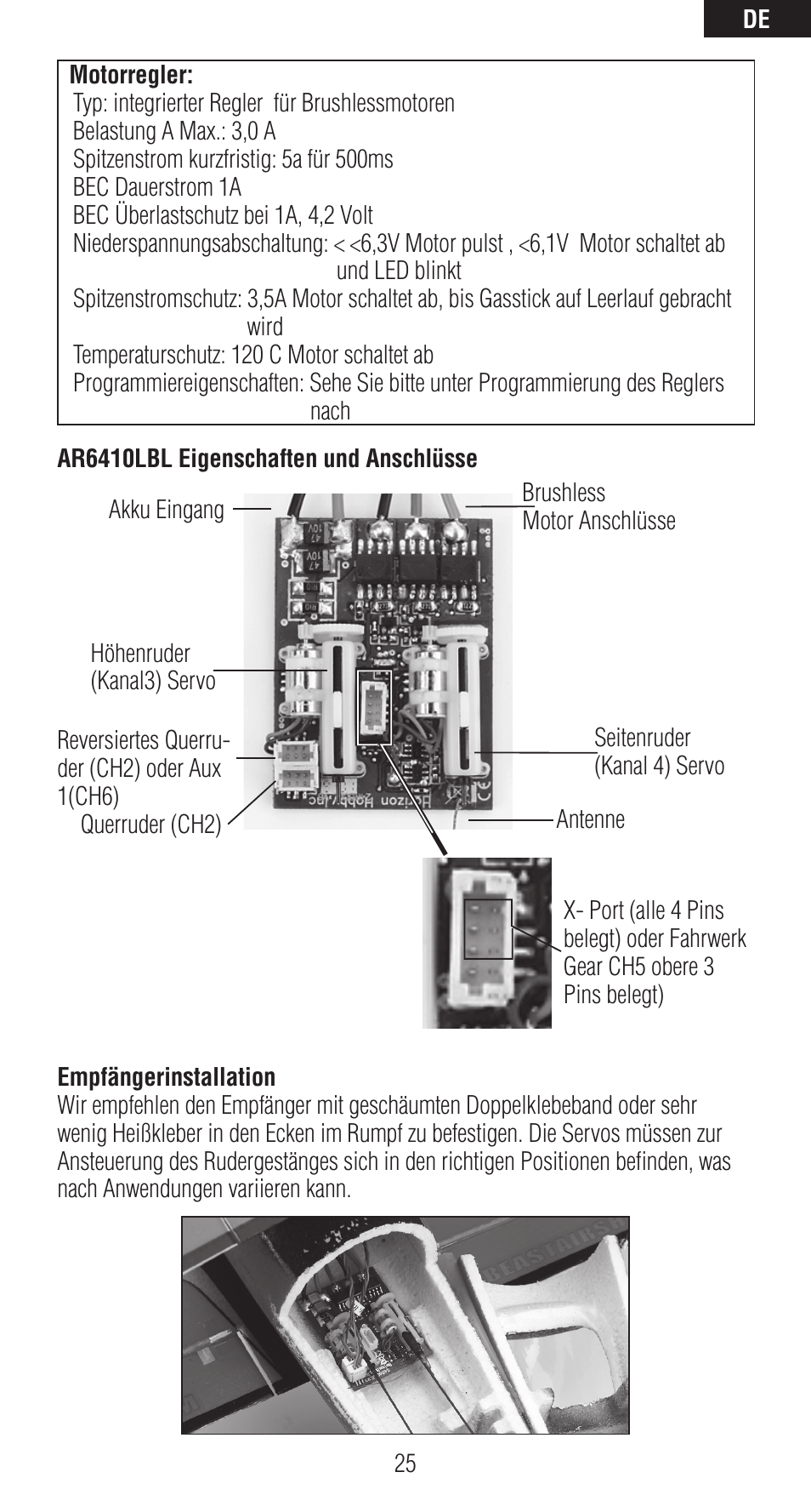 Spektrum SPMAR6410LBL User Manual | Page 25 / 76