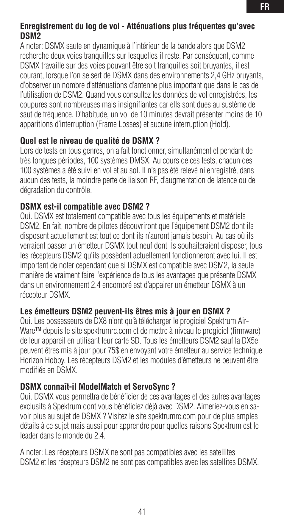 Spektrum SPMAR6410LBL User Manual | Page 41 / 76