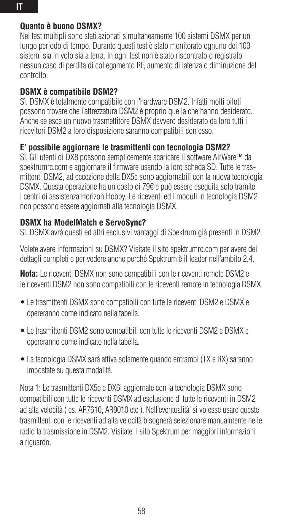 Spektrum SPMAR6410LBL User Manual | Page 58 / 76