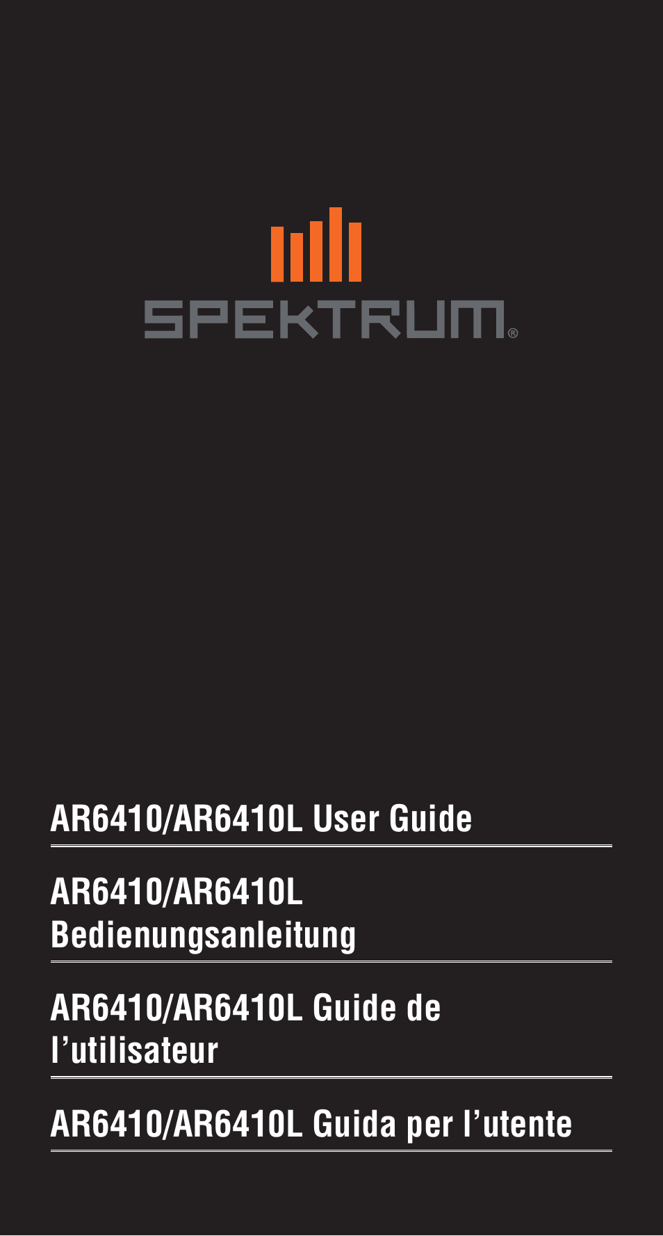 Spektrum SPMAR6410 User Manual | 72 pages