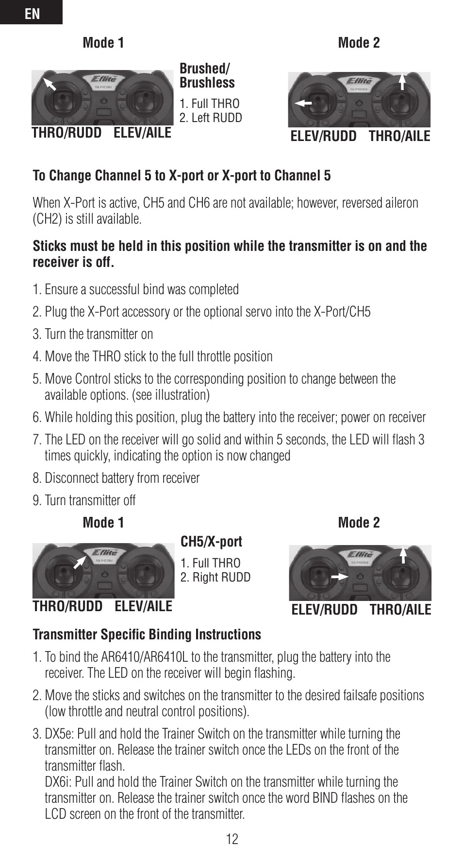 Spektrum SPMAR6410 User Manual | Page 12 / 72