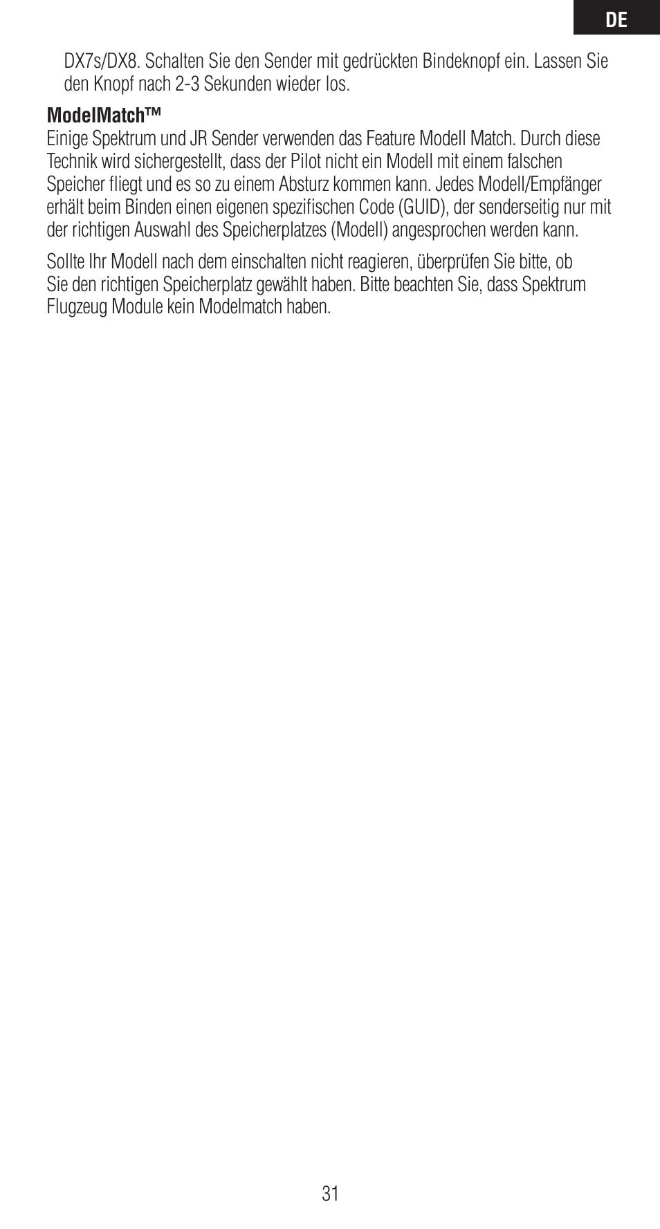 Spektrum SPMAR6410 User Manual | Page 31 / 72