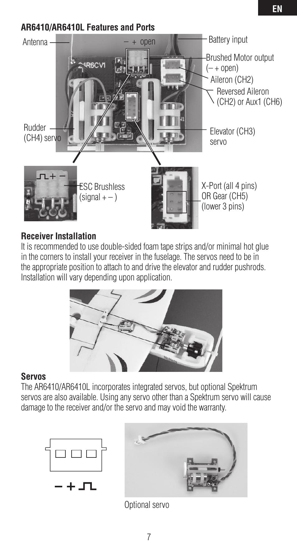 Spektrum SPMAR6410 User Manual | Page 7 / 72