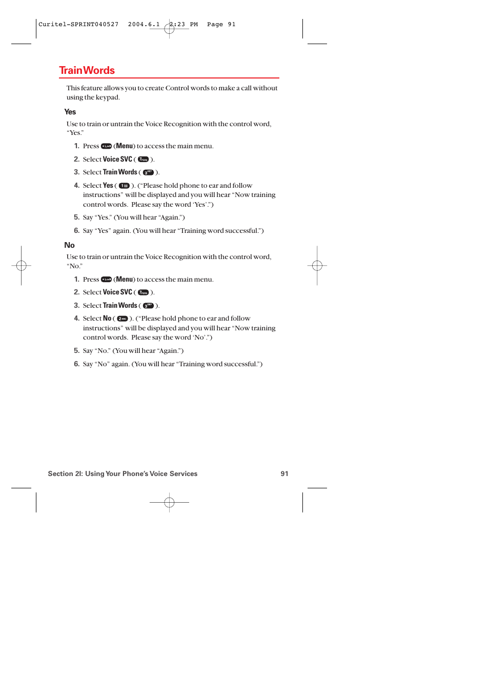 Train words | Audiovox PM-8920 User Manual | Page 100 / 206