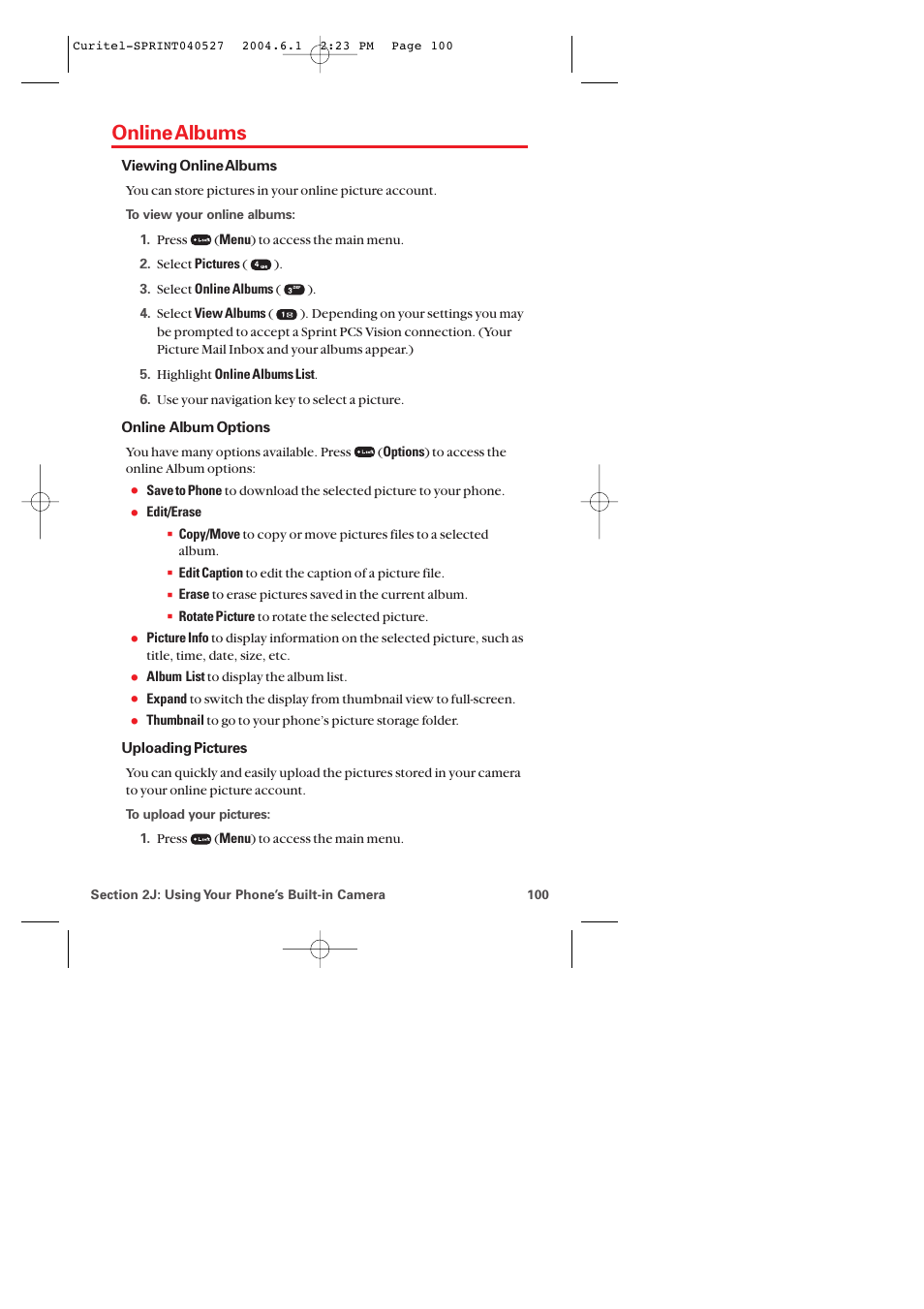 Online albums | Audiovox PM-8920 User Manual | Page 109 / 206