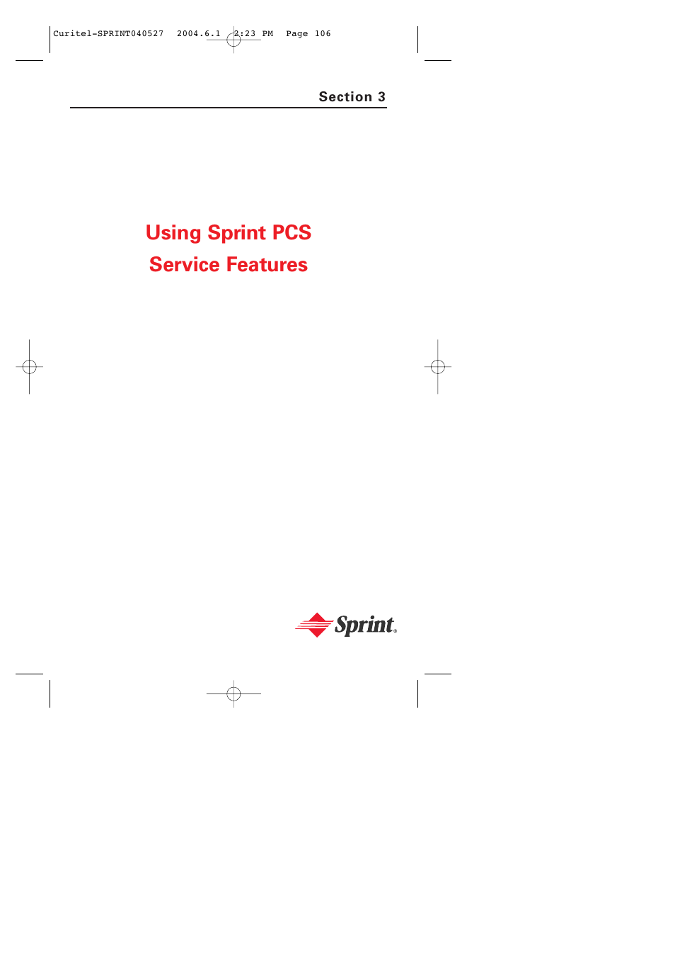 Section 3: using sprint pcs service features, Using sprint pcs service features | Audiovox PM-8920 User Manual | Page 115 / 206