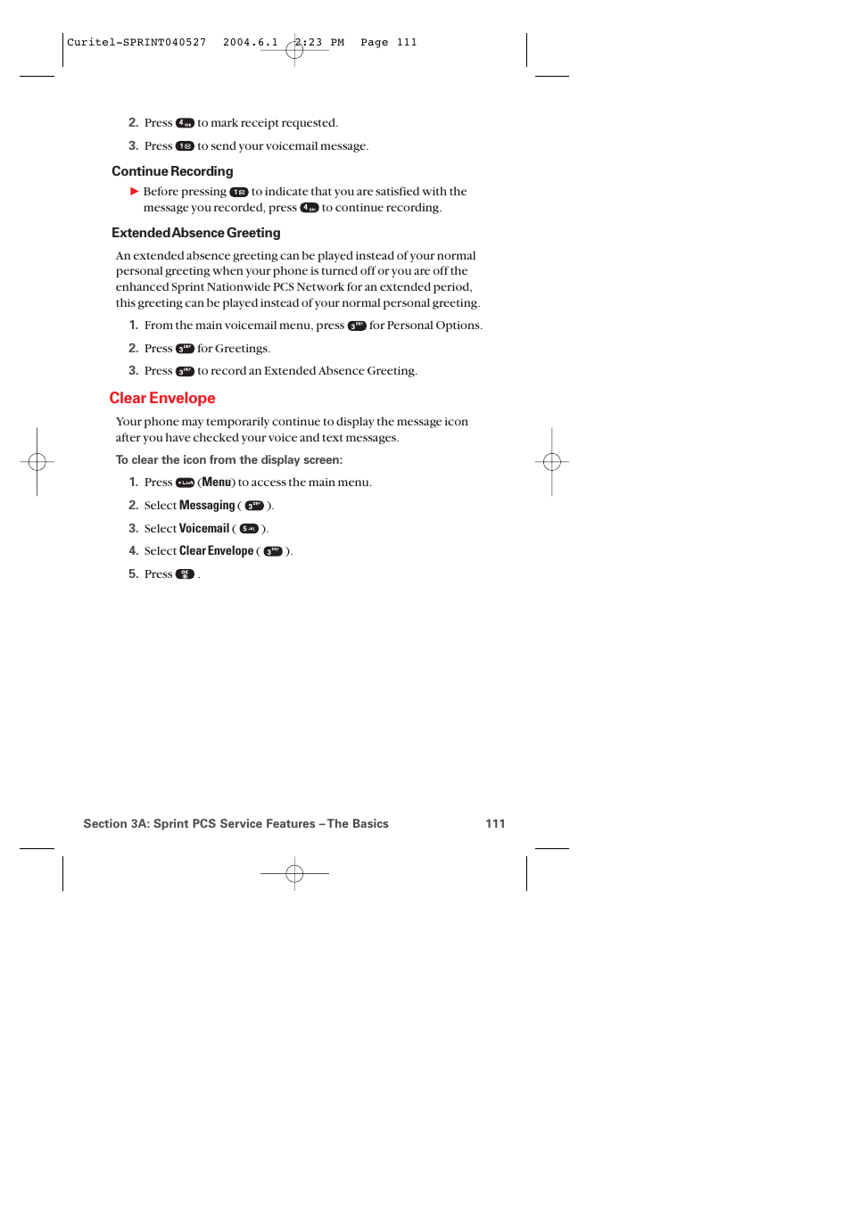 Clear envelope | Audiovox PM-8920 User Manual | Page 120 / 206