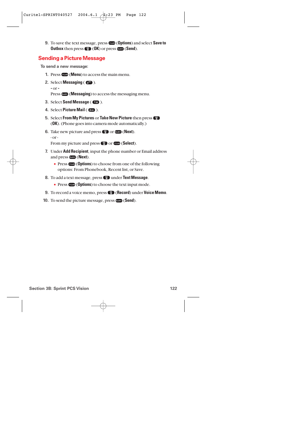 Sending a picture message | Audiovox PM-8920 User Manual | Page 131 / 206