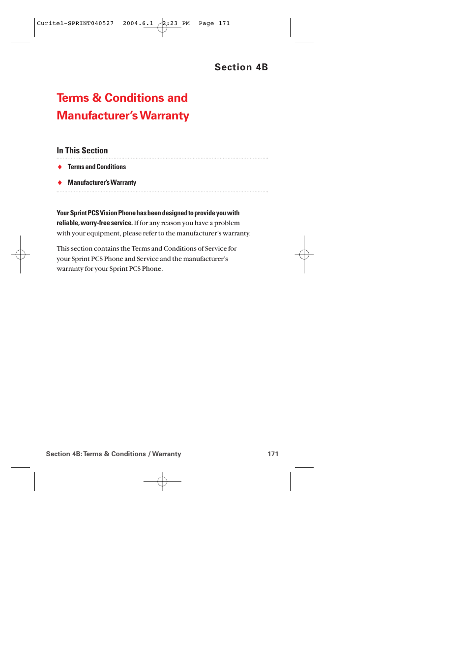 4b. terms & conditions and manufacturer’s warranty, Terms & conditions and manufacturer’s warranty | Audiovox PM-8920 User Manual | Page 180 / 206