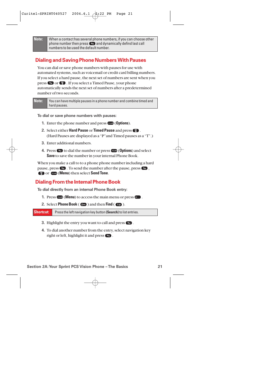 Dialing and saving phone numbers with pauses, Dialing from the internal phone book | Audiovox PM-8920 User Manual | Page 30 / 206