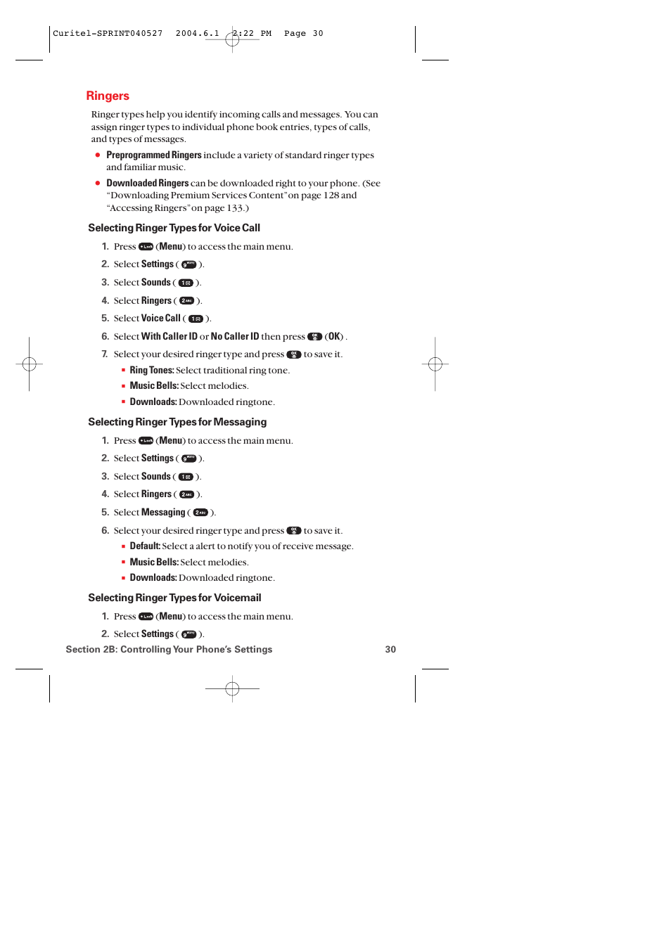Ringers | Audiovox PM-8920 User Manual | Page 39 / 206