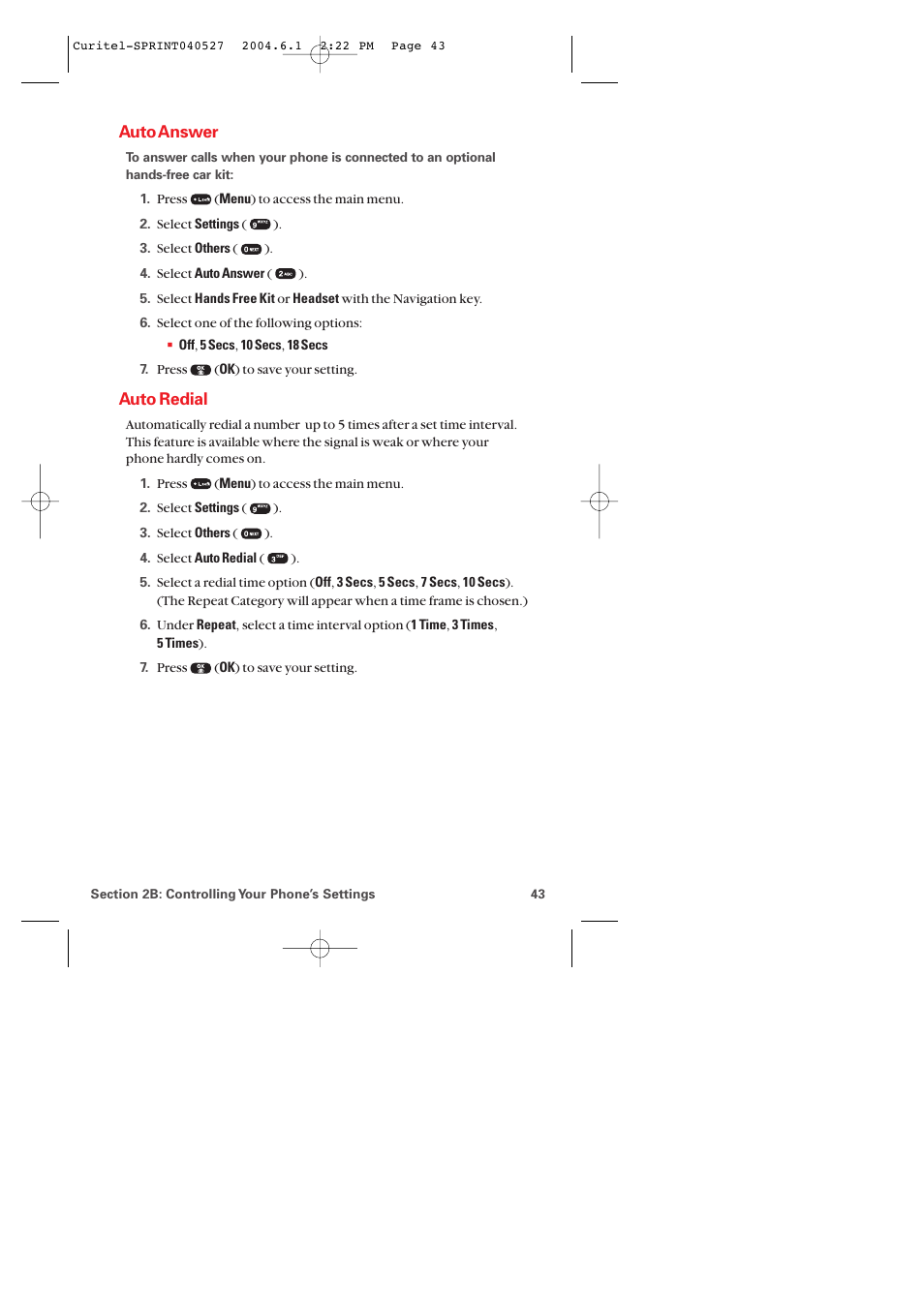 Auto answer, Auto redial | Audiovox PM-8920 User Manual | Page 52 / 206