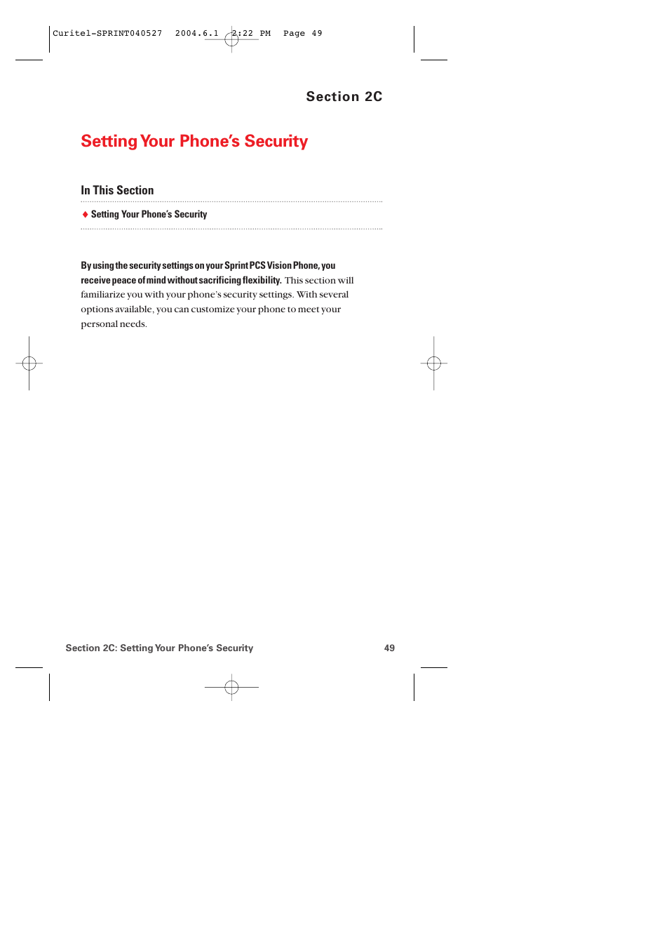 2c. setting your phone’s security, Setting your phone’s security | Audiovox PM-8920 User Manual | Page 58 / 206