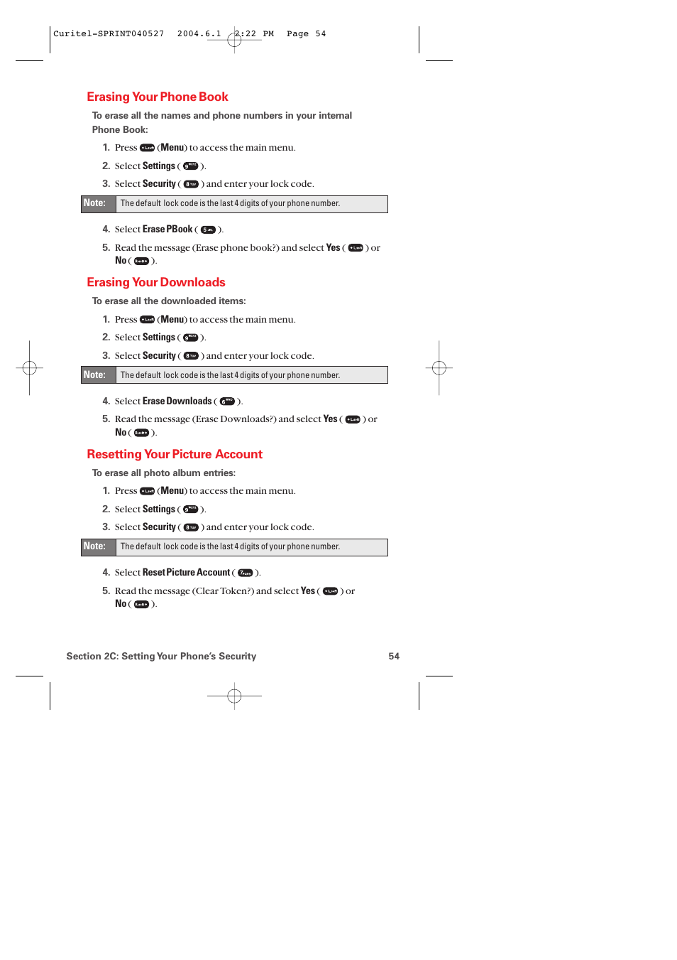 Erasing your phone book, Erasing your downloads, Resetting your picture account | Audiovox PM-8920 User Manual | Page 63 / 206