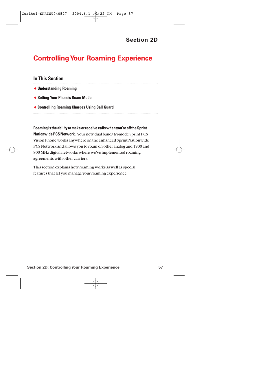2d. controlling your roaming experience, Controlling your roaming experience | Audiovox PM-8920 User Manual | Page 66 / 206