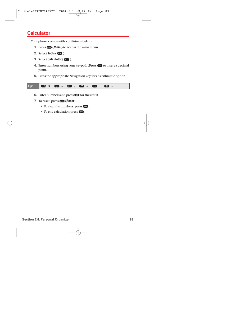 Calculator | Audiovox PM-8920 User Manual | Page 92 / 206