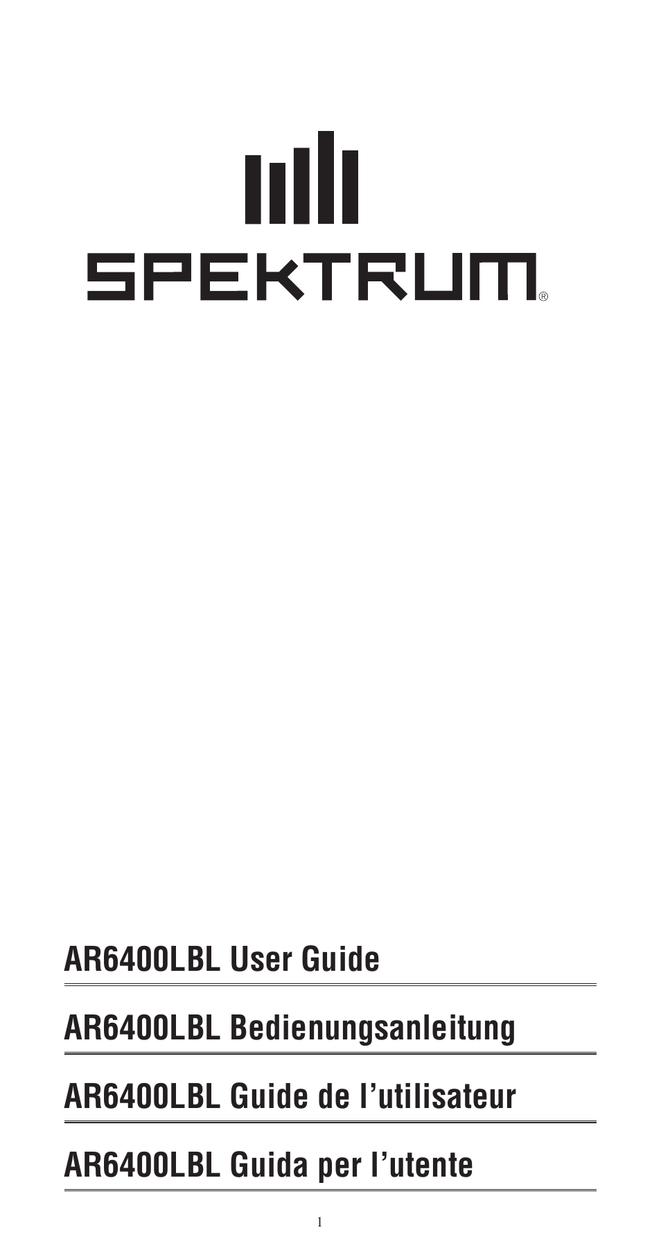 Spektrum SPMAR6400LBL User Manual | 60 pages