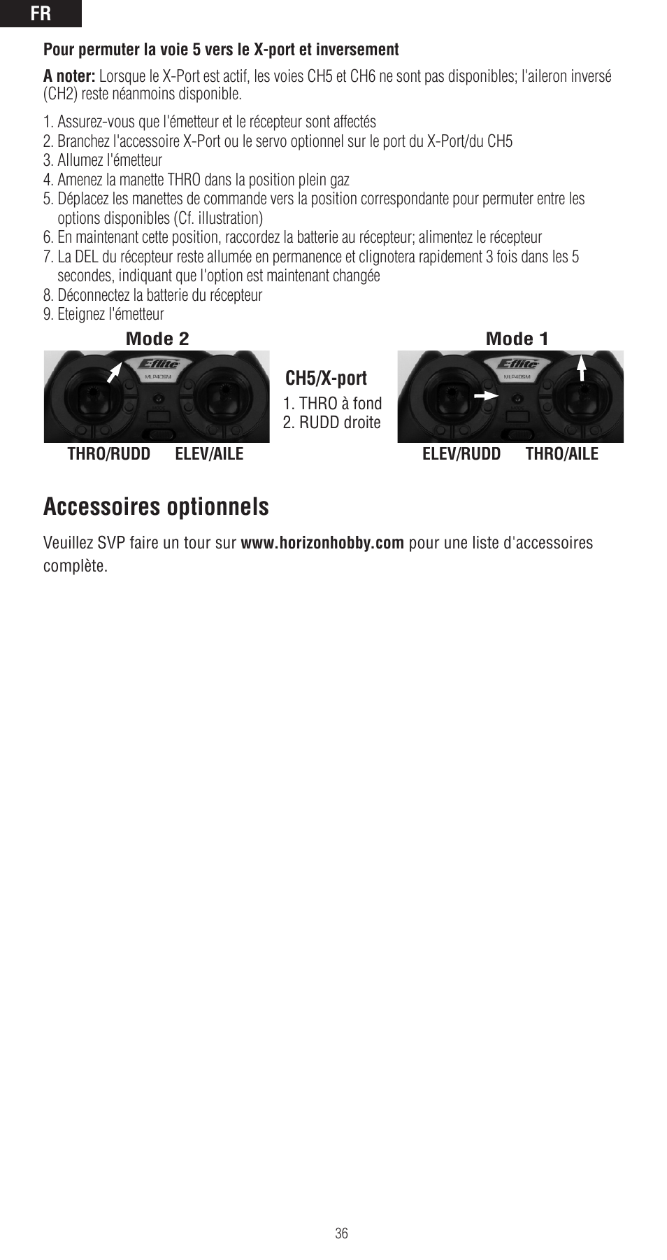 Accessoires optionnels | Spektrum SPMAR6400LBL User Manual | Page 36 / 60