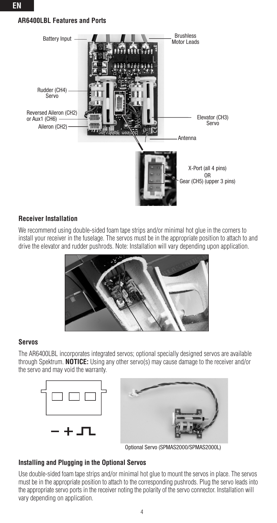 Spektrum SPMAR6400LBL User Manual | Page 4 / 60