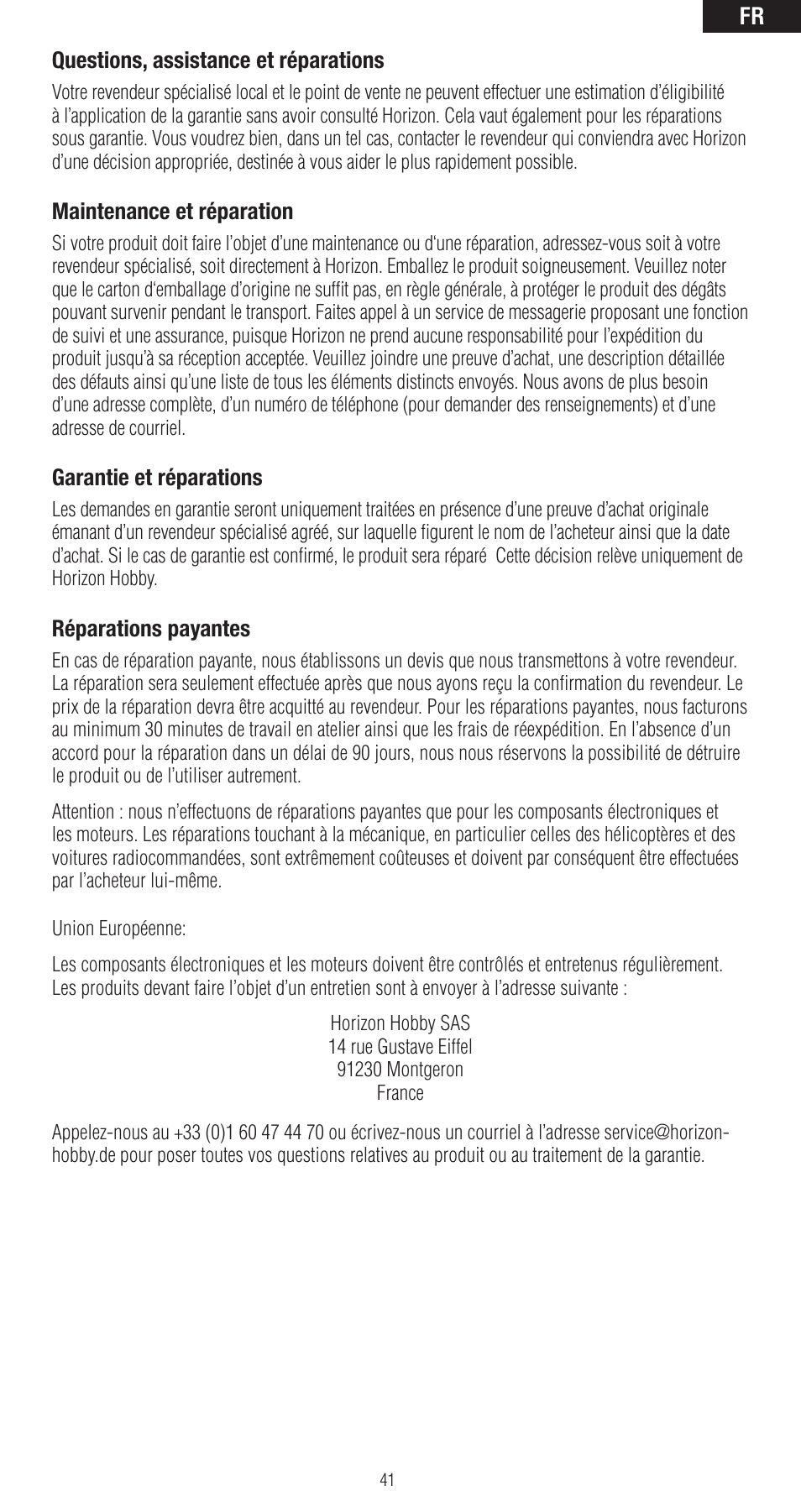 Spektrum SPMAR6400LBL User Manual | Page 41 / 60