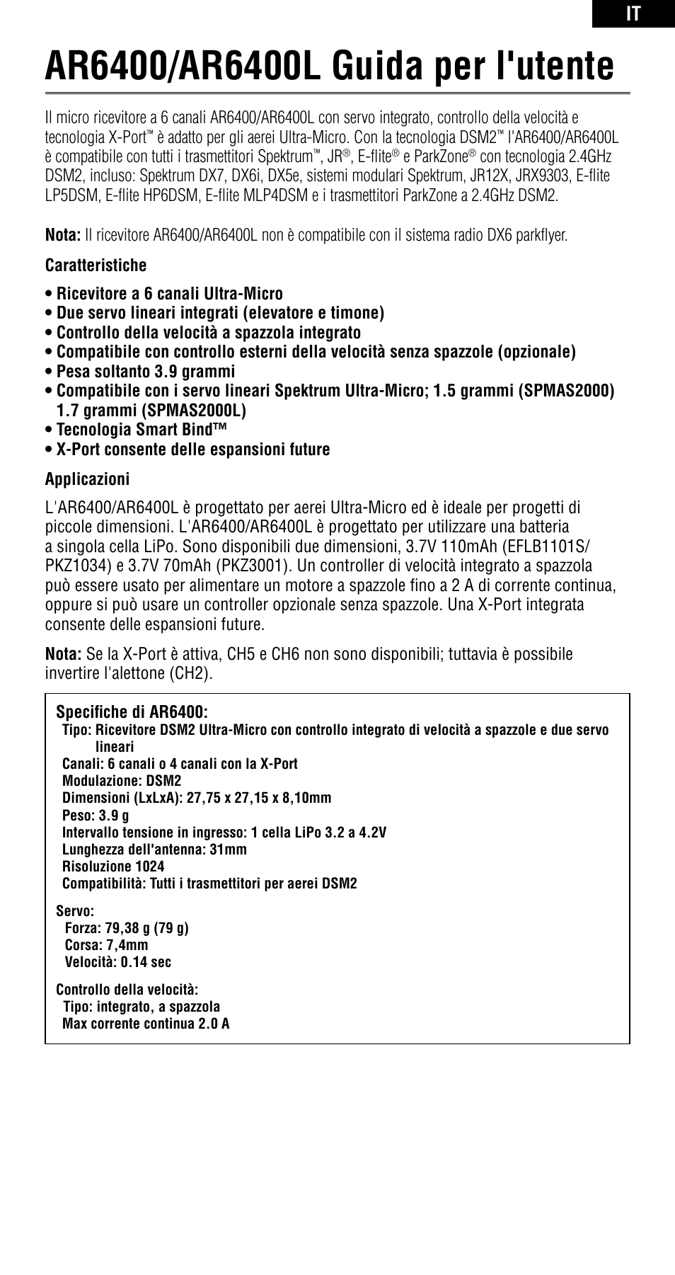 Spektrum SPMAR6400 User Manual | Page 41 / 55