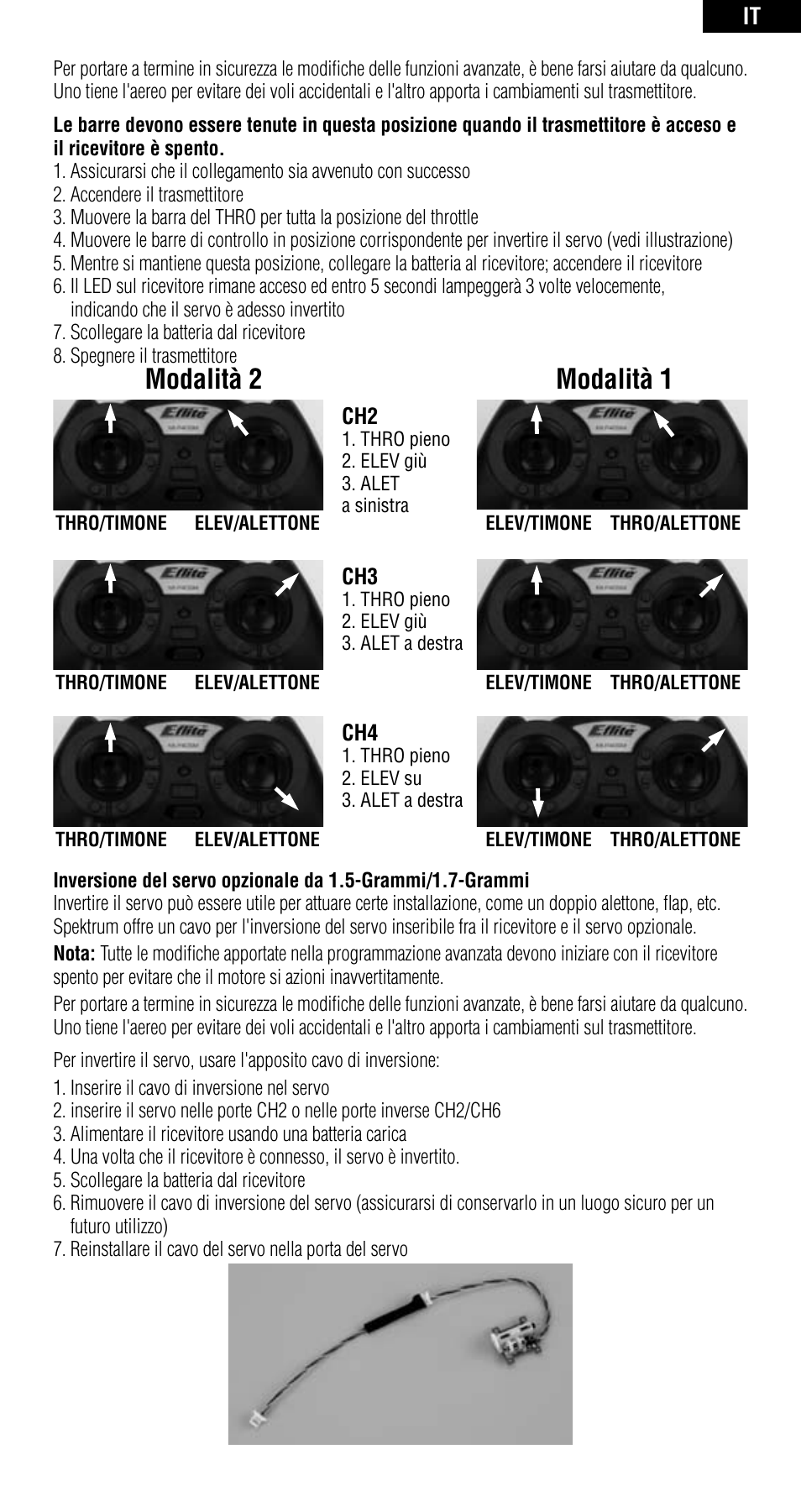 Modalità 1, Modalità 2 | Spektrum SPMAR6400 User Manual | Page 45 / 55