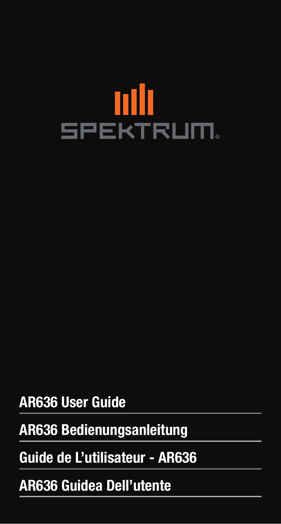 Spektrum SPMAR636 User Guide User Manual | 16 pages