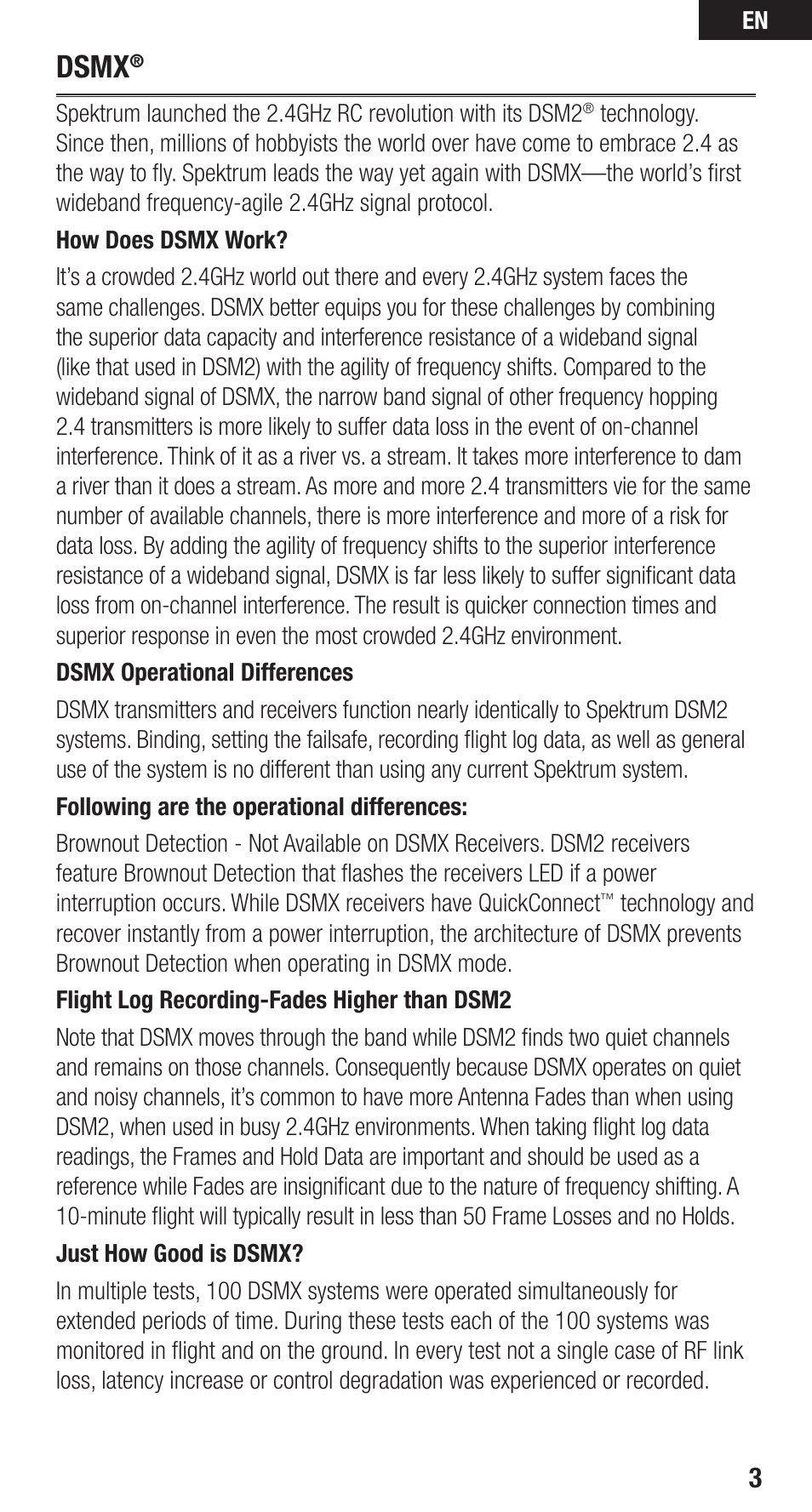 Dsmx | Spektrum SPMAR636 User Guide User Manual | Page 3 / 16
