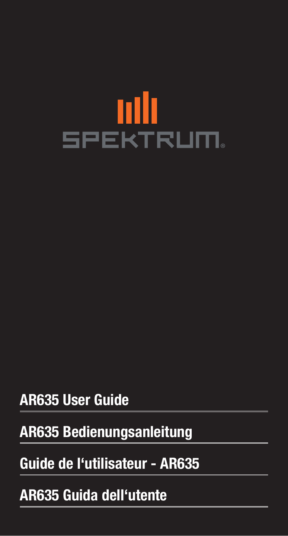 Spektrum SPMAR635 User Manual | 27 pages