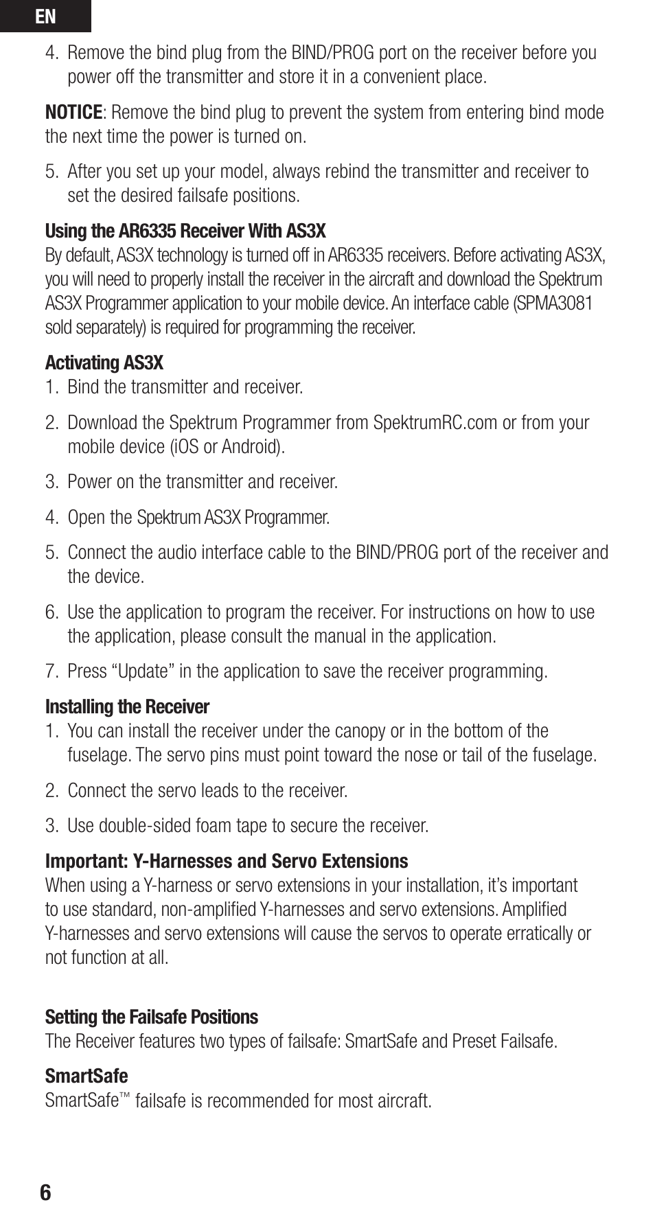 Spektrum SPMAR6335 User Manual | Page 6 / 14