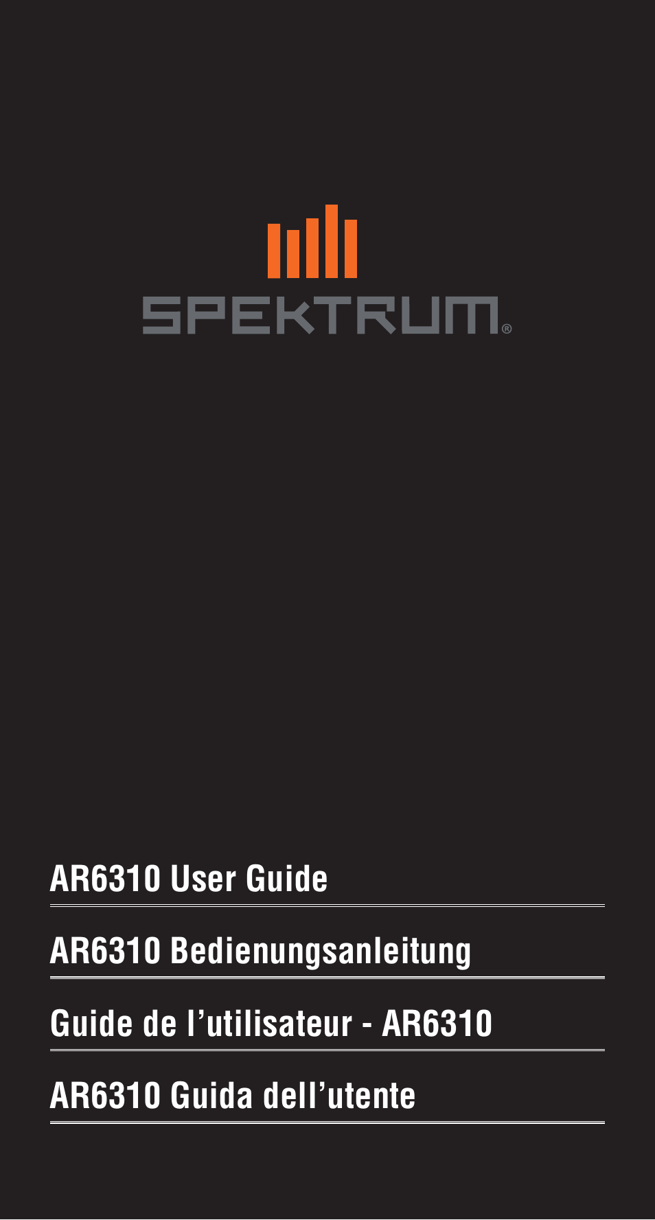 Spektrum SPMAR6310 User Manual | 60 pages