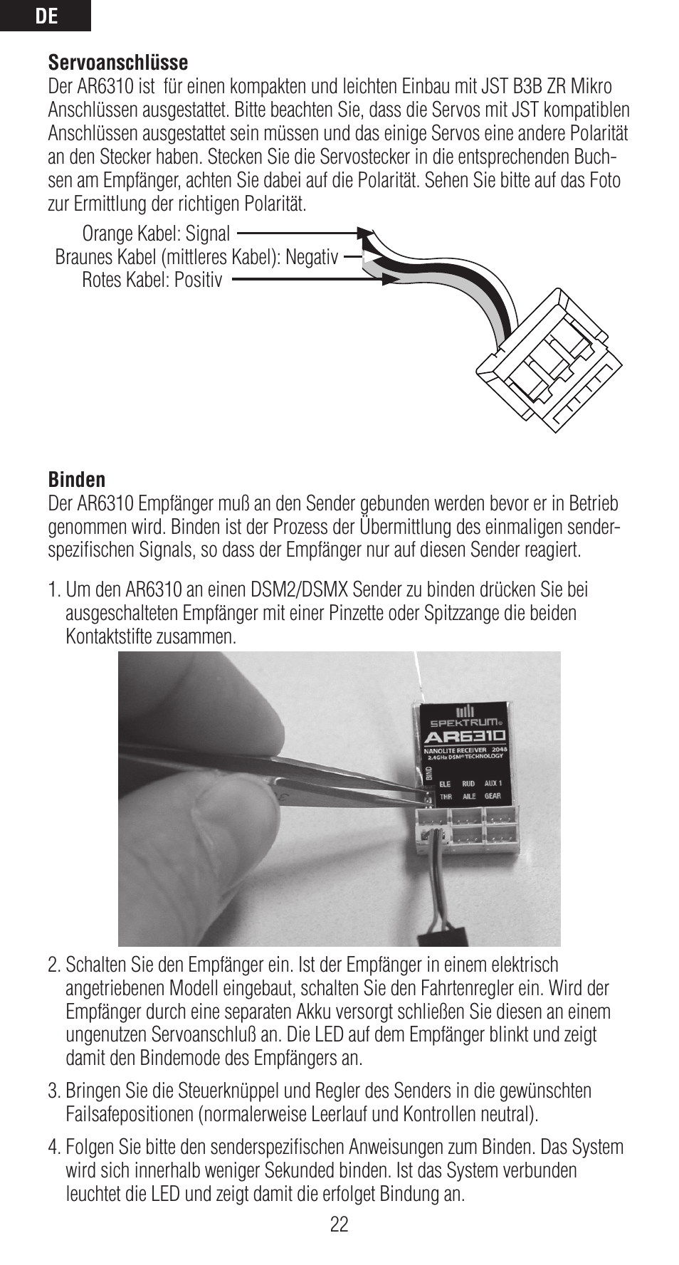 Spektrum SPMAR6310 User Manual | Page 22 / 60