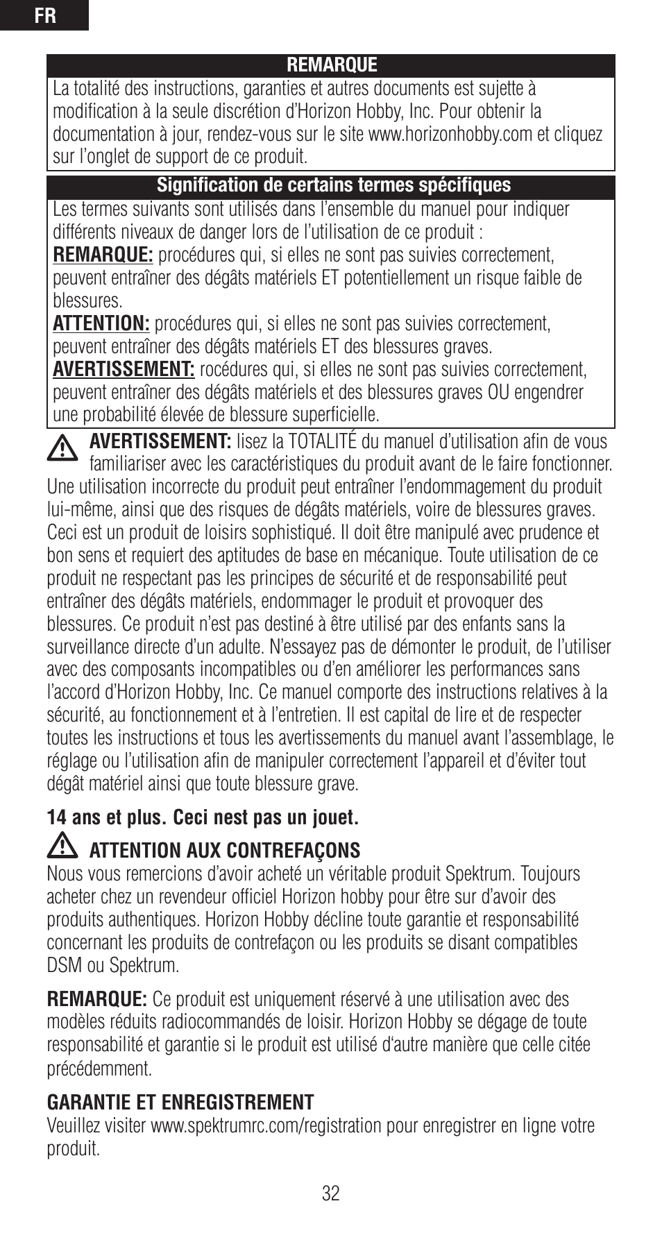 Spektrum SPMAR6310 User Manual | Page 32 / 60