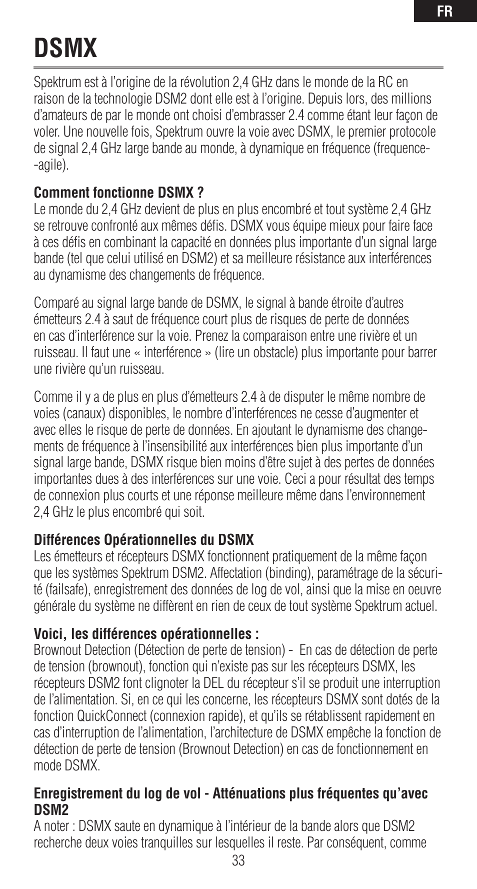 Dsmx | Spektrum SPMAR6310 User Manual | Page 33 / 60