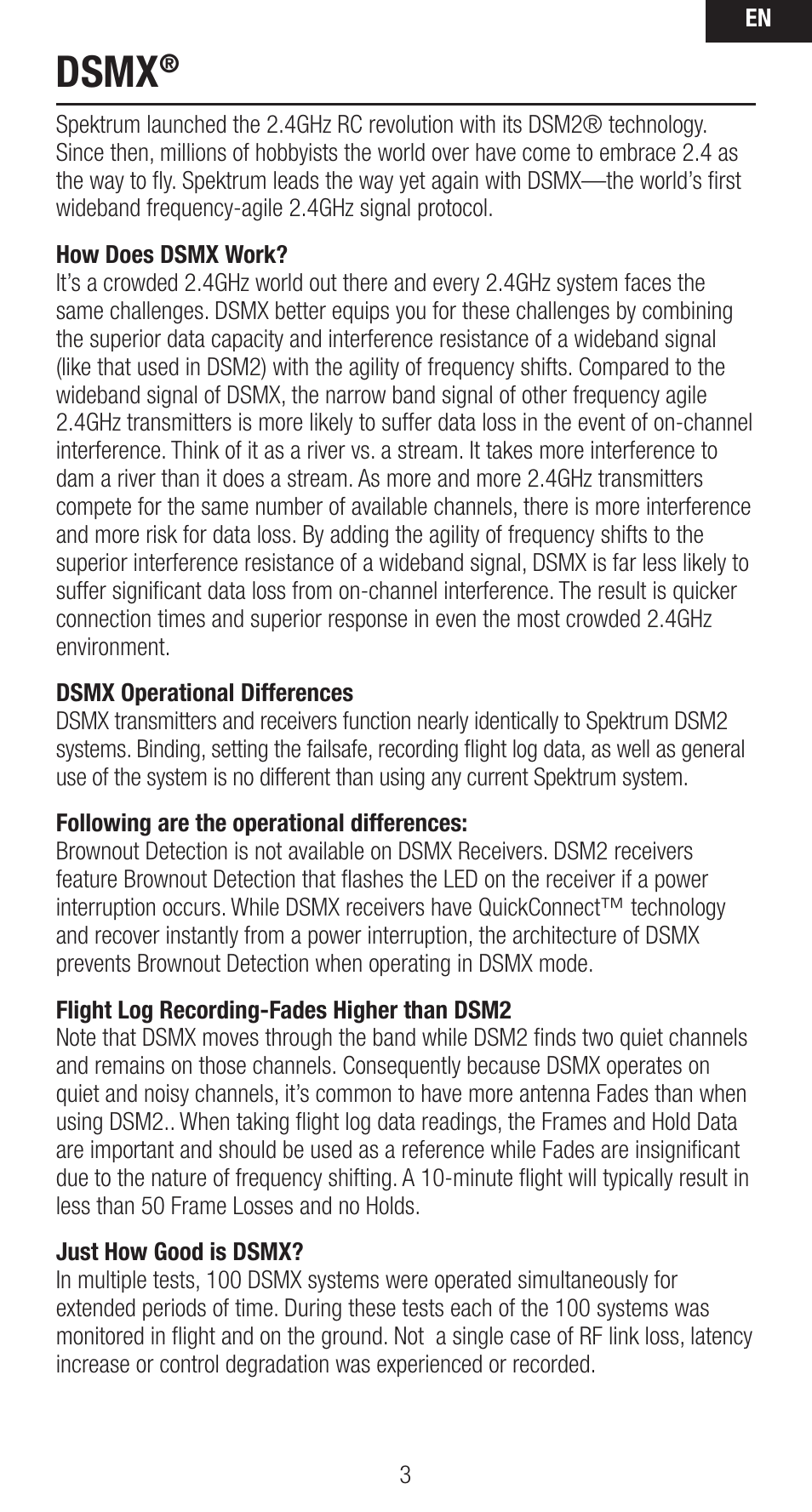 Dsmx | Spektrum SPMAR6260 User Manual | Page 3 / 22