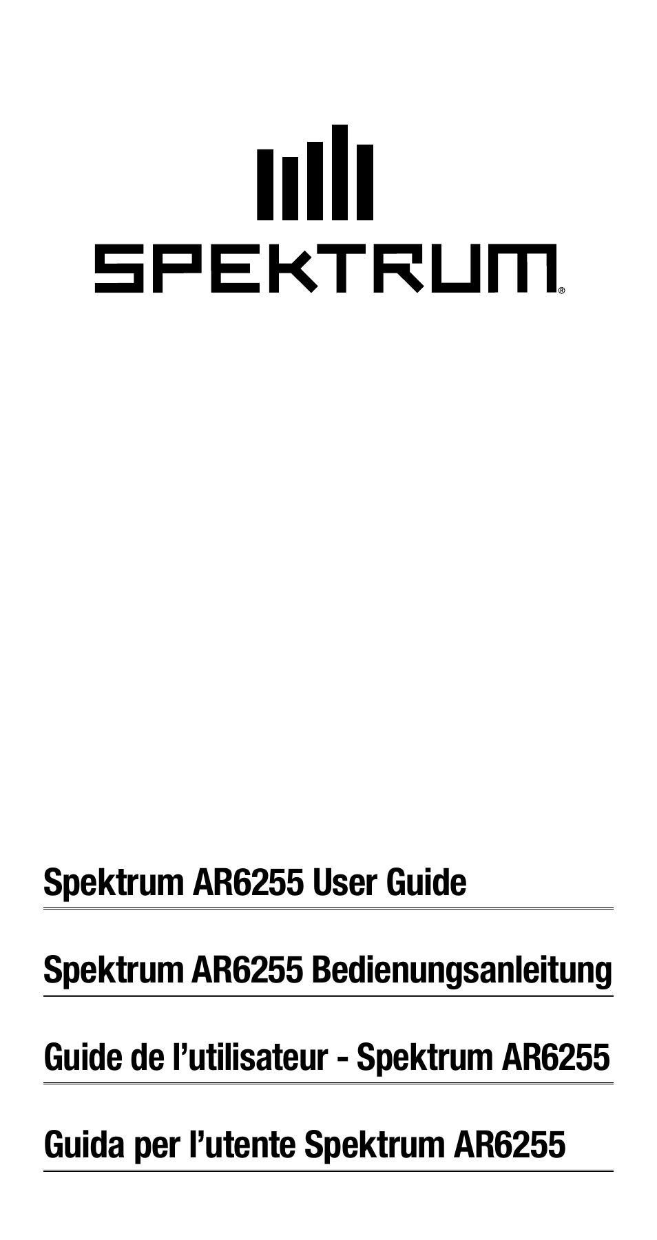 Spektrum SPMAR6255 User Manual | 50 pages