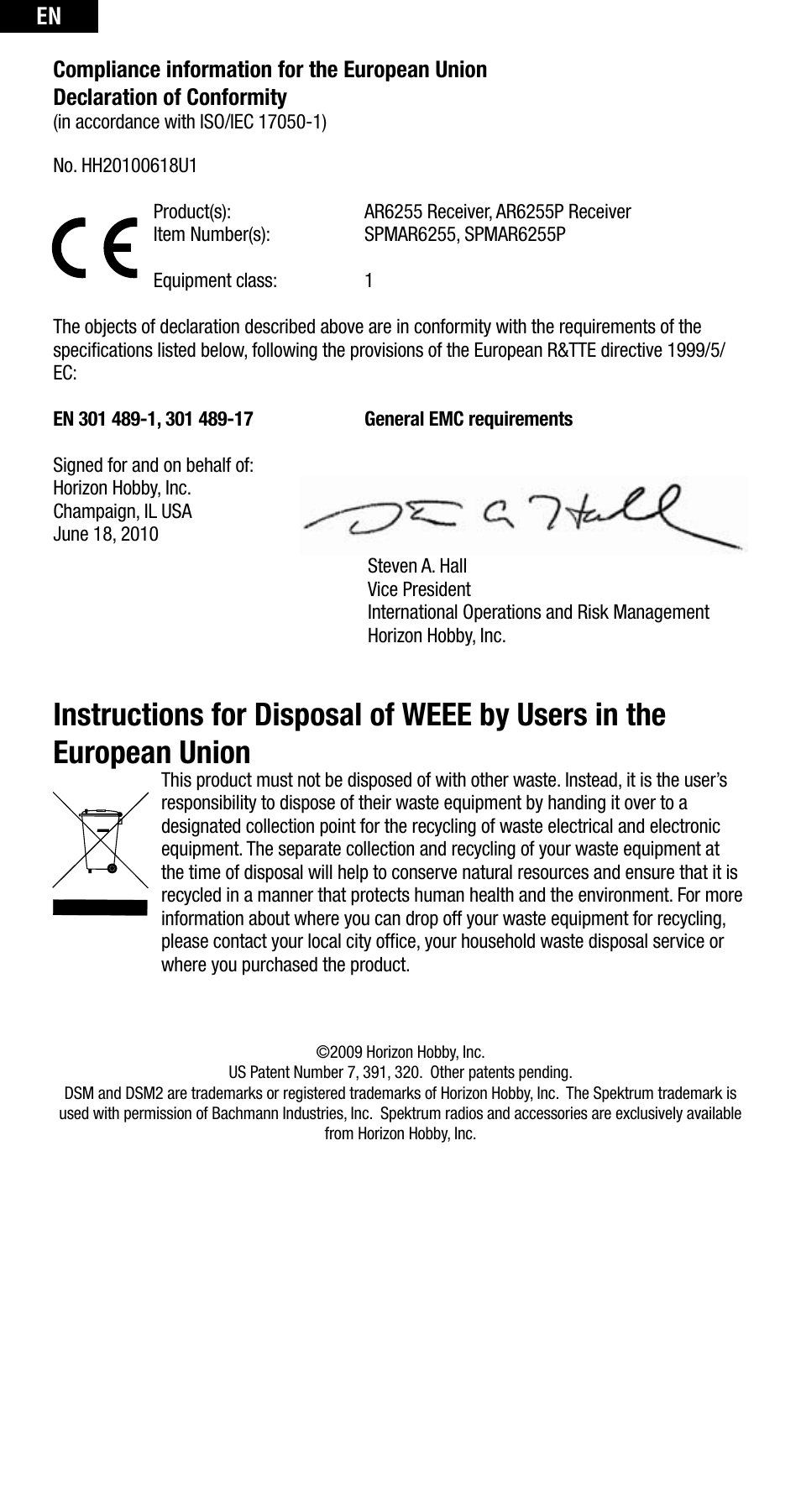 Spektrum SPMAR6255 User Manual | Page 13 / 50