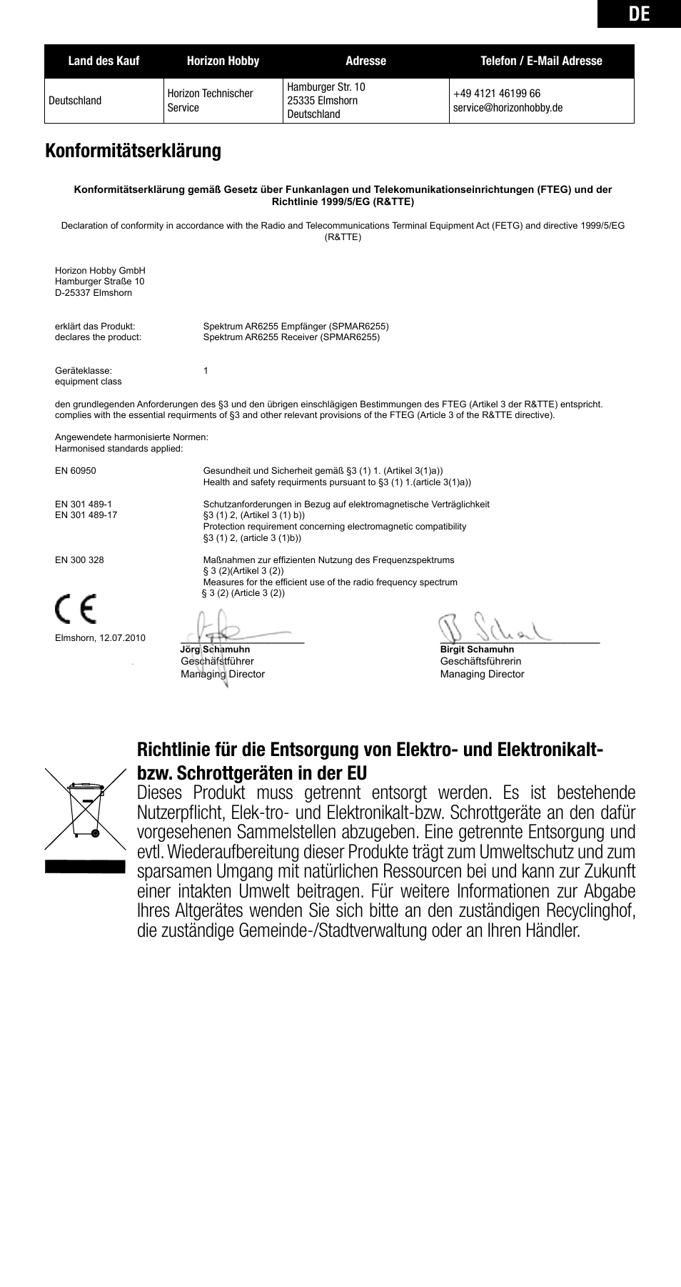 Spektrum SPMAR6255 User Manual | Page 24 / 50