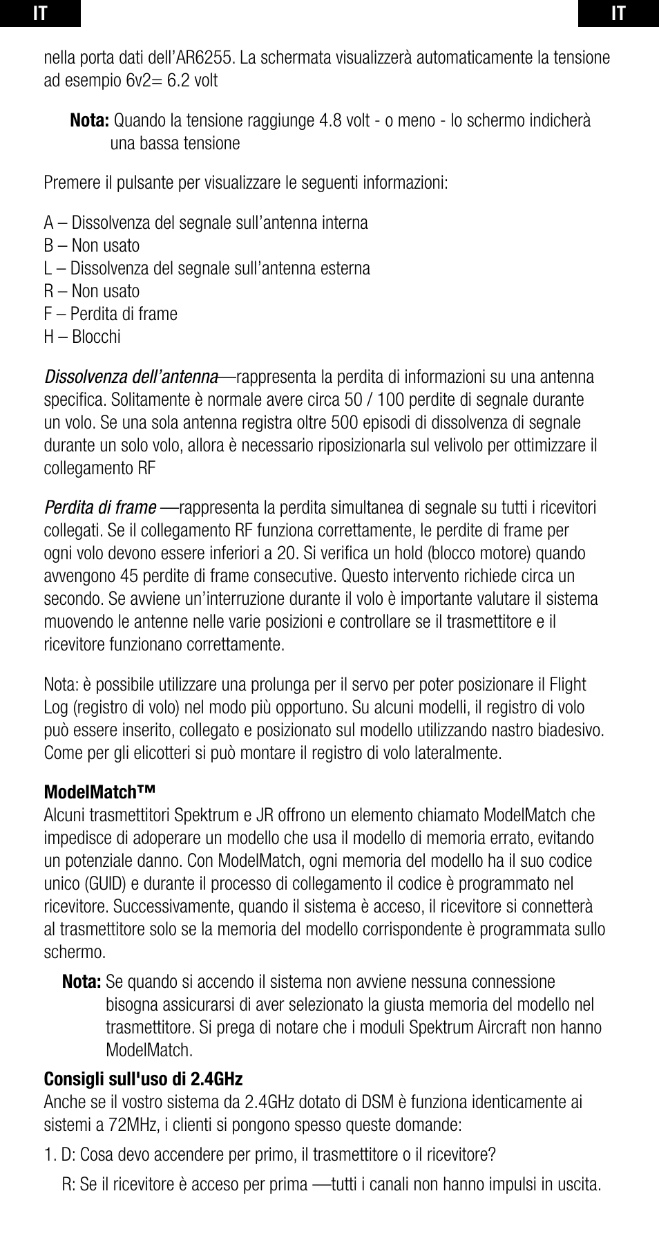 Spektrum SPMAR6255 User Manual | Page 44 / 50