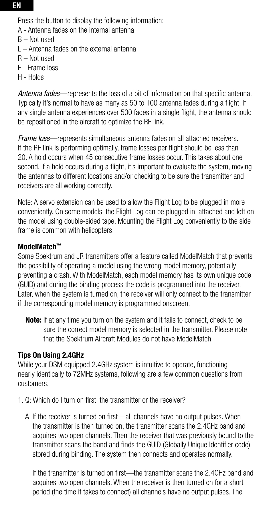 Spektrum SPMAR6255 User Manual | Page 9 / 50