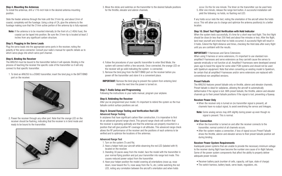 Spektrum SPMAR6250 User Manual | Page 2 / 4