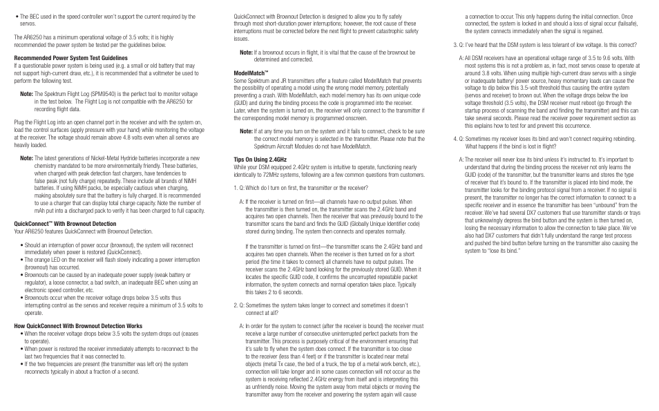 Spektrum SPMAR6250 User Manual | Page 3 / 4