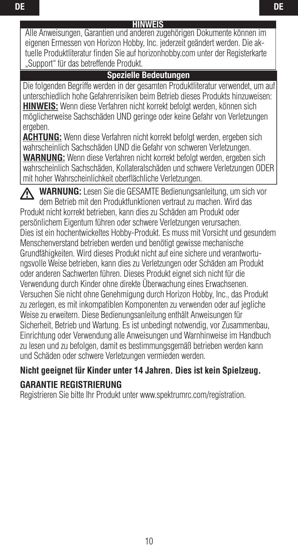 Spektrum SPMXP8000 User Manual | Page 10 / 32