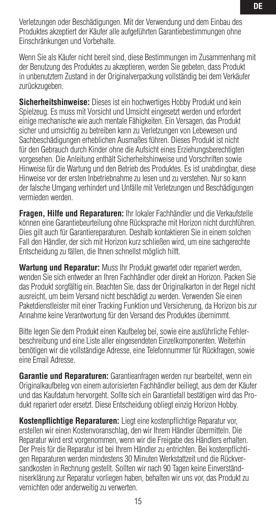 Spektrum SPMXP8000 User Manual | Page 15 / 32