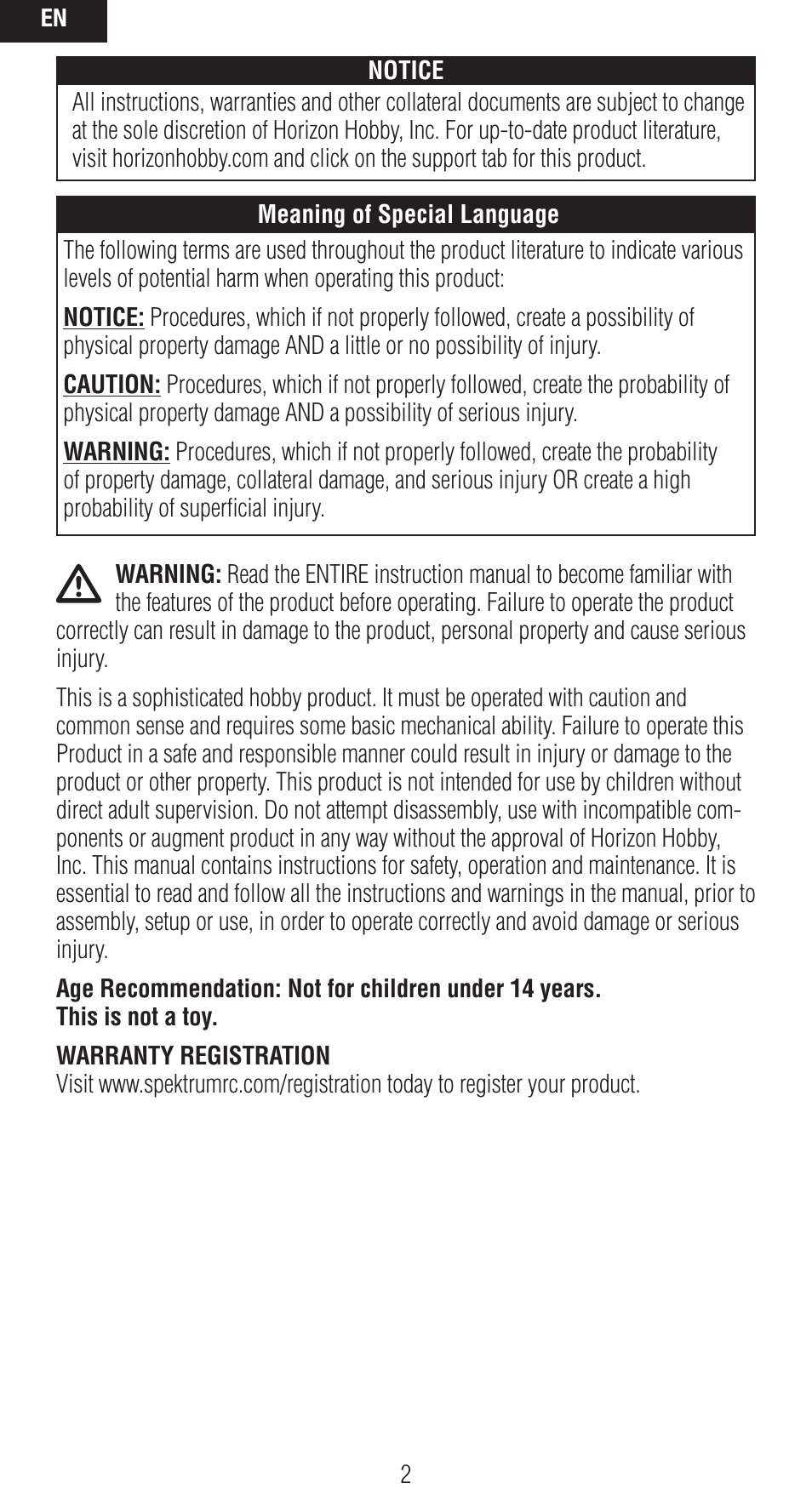 Spektrum SPMXP8000 User Manual | Page 2 / 32