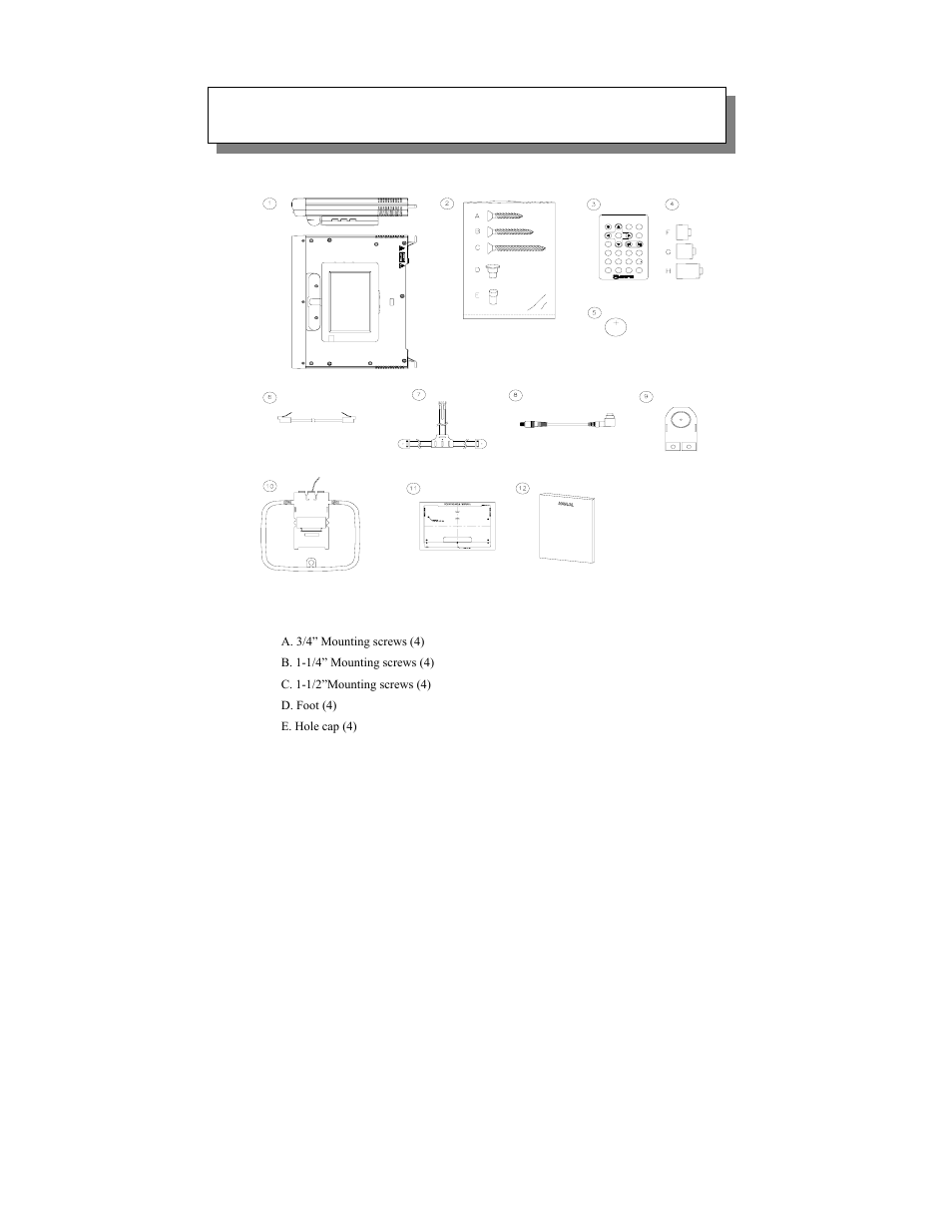 Contents of package | Audiovox VE 700 User Manual | Page 8 / 21