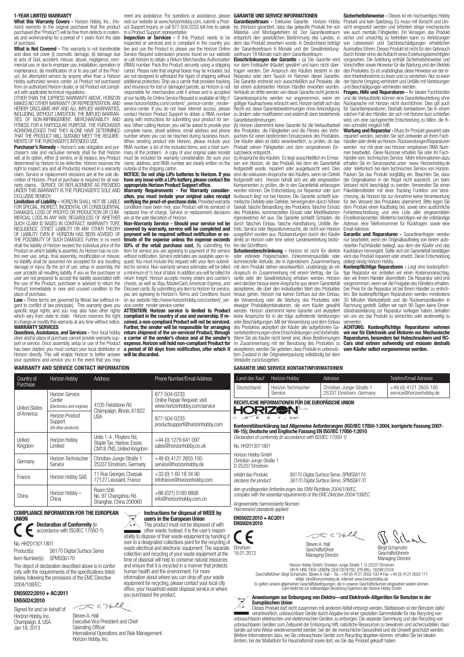 Spektrum SPMSS6170 User Manual | Page 3 / 4