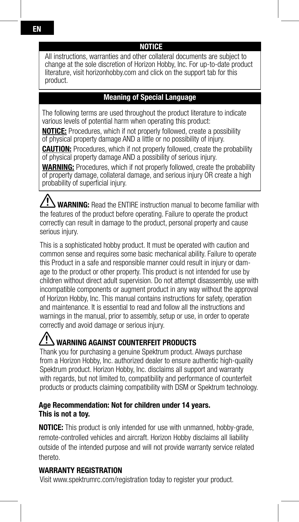 Spektrum SPMSR200 User Manual | Page 2 / 28