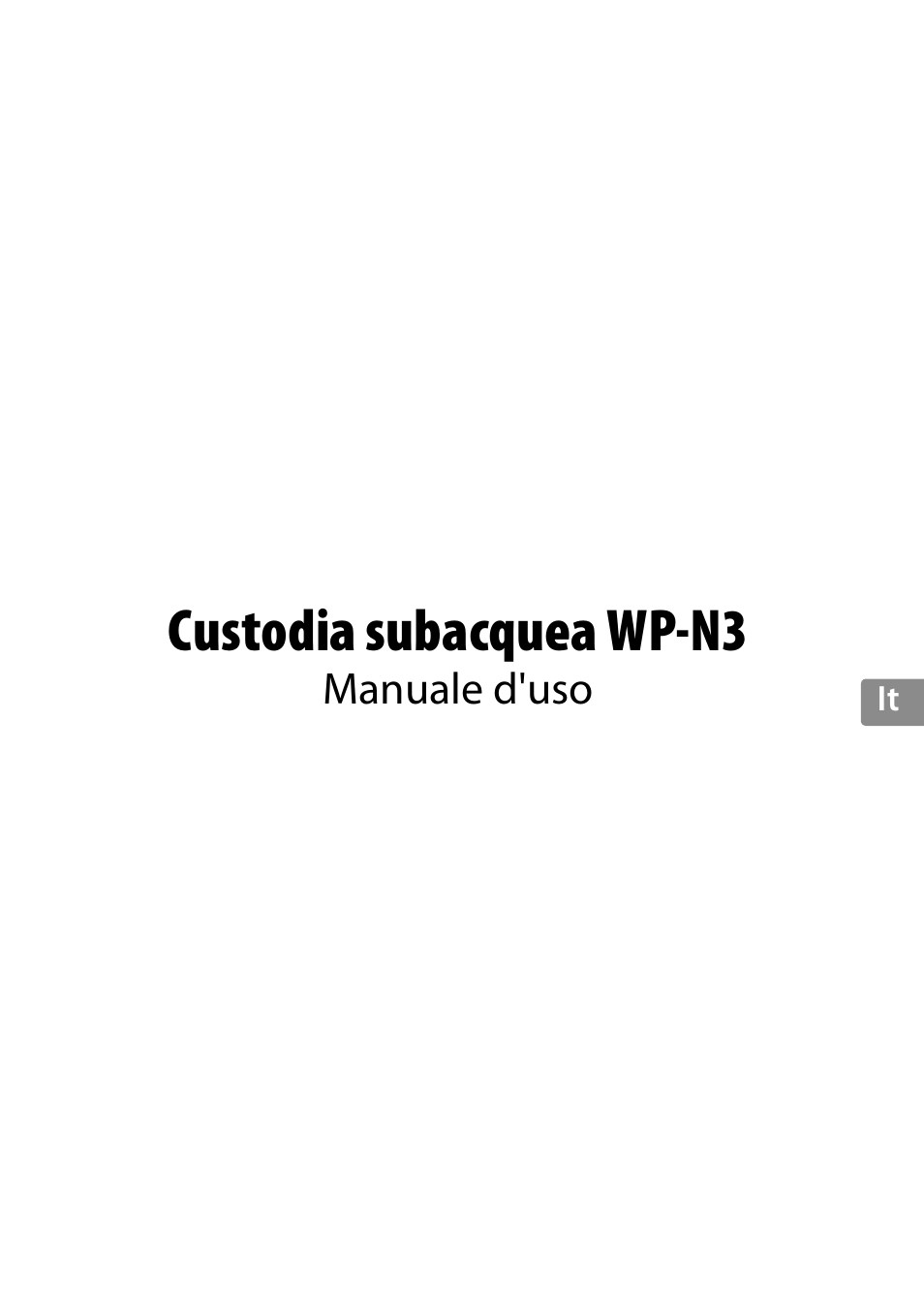 Custodia subacquea wp-n3 | Nikon WP-N3 User Manual | Page 175 / 312
